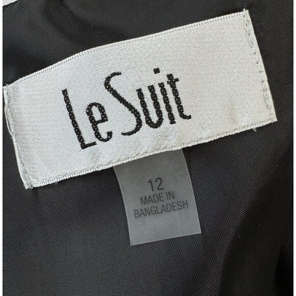 Le Suit Sheath Dress Solid Black Scoop Neck Sleeveless Knee Length Womens 12 - Picture 9 of 9